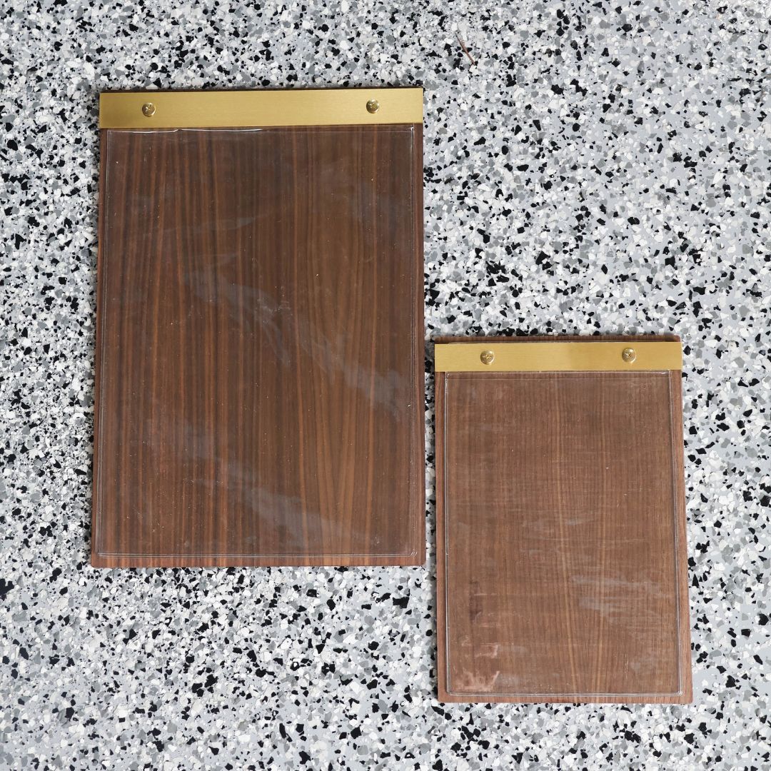 A5 Timber Clipboard, Gold Clip
