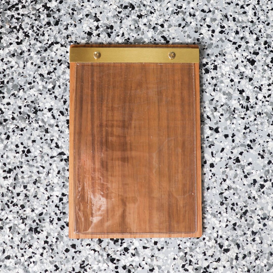 A4 Timber Clipboard, Gold Clip