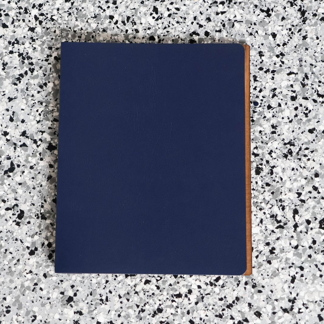 A5 Leather Cover, Timber Binder, Timber Back Menu